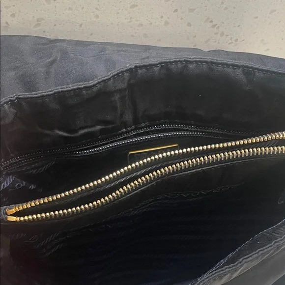 Prada Black and Gold Chain Shoulder Bag - Picture 6 of 9